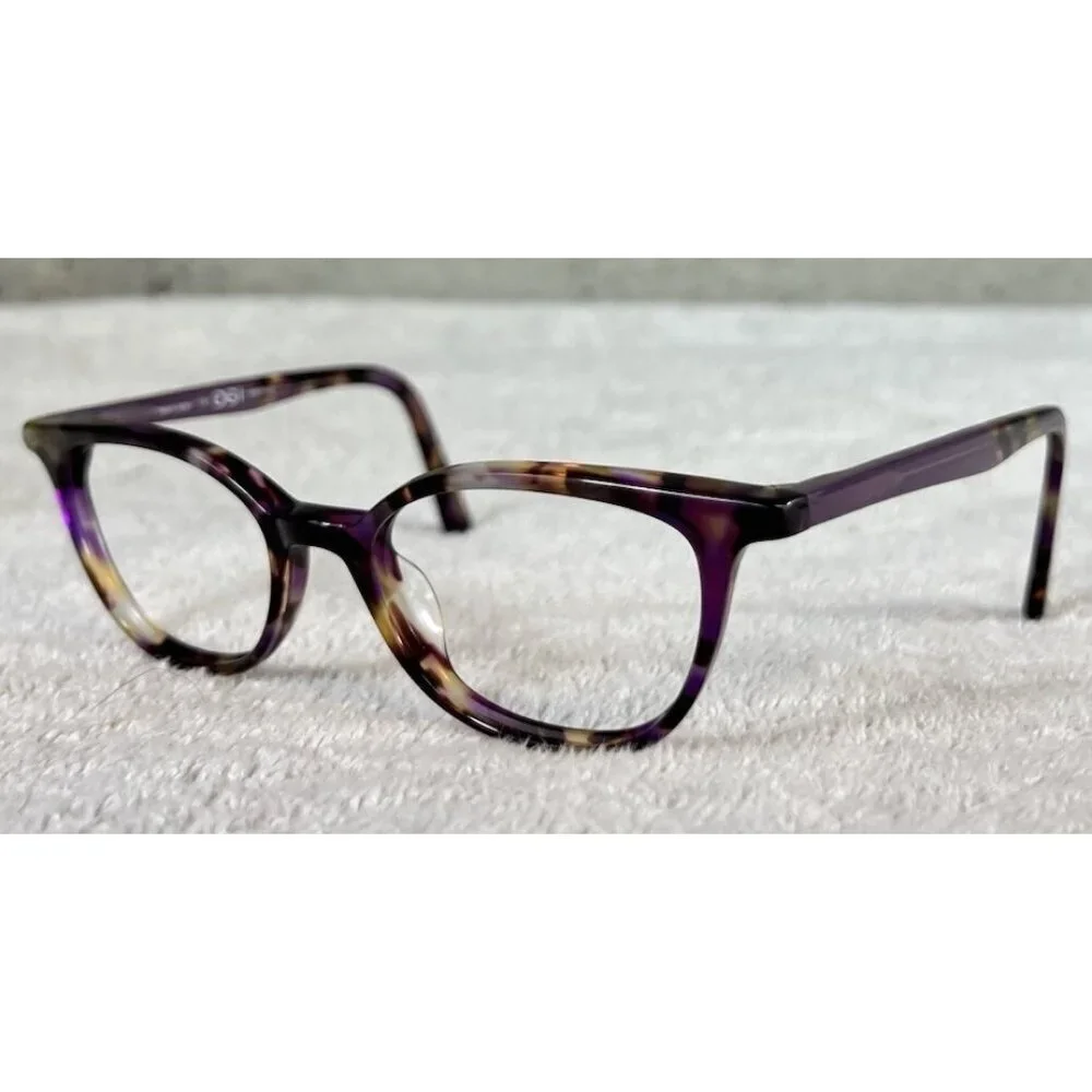 OGI HERITAGE 7162 2010 Round Purple Tortoise Pearl Eyeglasses Frames 47-17-135